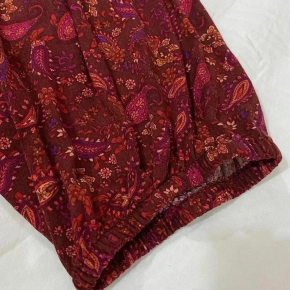 🎈Croft and Barrow women’s oversized paisley flowy burgundy bohemian top size 1X - Picture 6 of 7